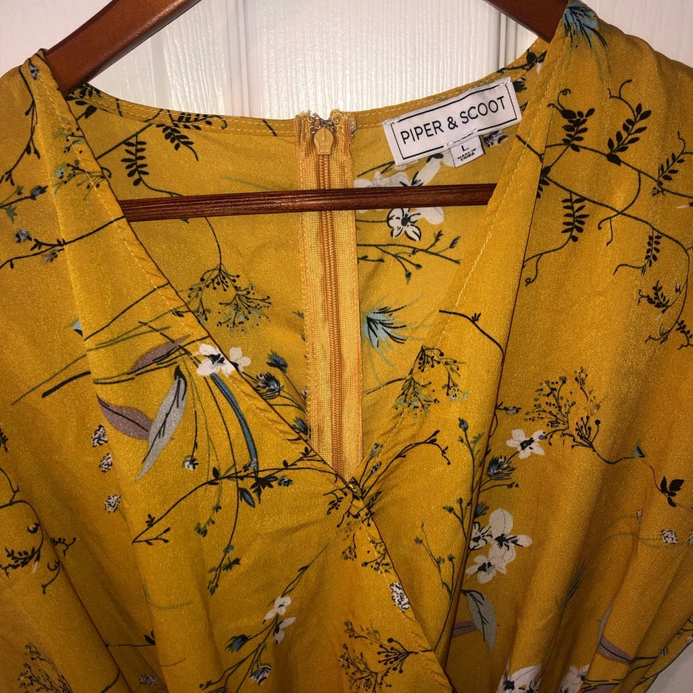 Piper & Scoot yellow floral jumpsuit - Picture 2 of 5